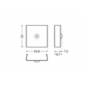 Montageklem voor LED profiel  20INBOUW  WIT-ZWART-ALU