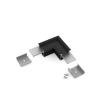 90 graden hoek profiel voor 20INBOUW-ZWART