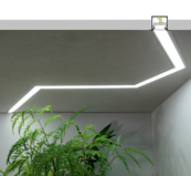 Wit LED inbouw profiel met afdekking 30mm X 20,4mm – 20INBOUW-WIT