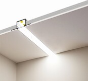 Trimless inbouw LED stuc profiel met afdekking 21 mm x 23,2 mm – XL28TrimlessALU