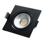 LED ronde inbouwspot ZWART - kantelbaar – 5W – Gatmaat 75mm