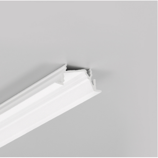 Wit diagonaal inbouw LED profiel 30 mm x 12.7 mm - C22Wit