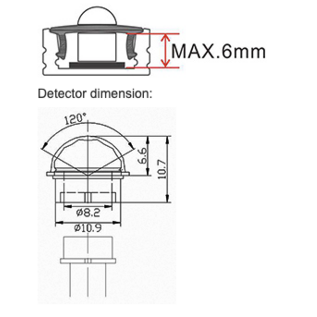 LED profiel PIR sensor tot max 6mm - SPIR002T