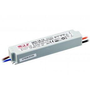 LED voeding 18W 12VDC 1,5A CV - Waterdicht IP67 - GLP GPV-18-12