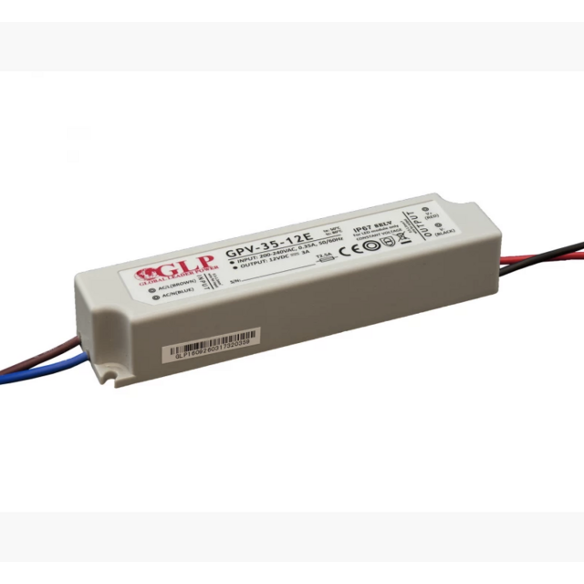 LED voeding 35W 12VDC 3A CV - Waterdicht IP67 - GLP GPV-35-12