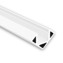 Wit LED hoekprofiel 25,66mm x 18,01mm - C23WIT