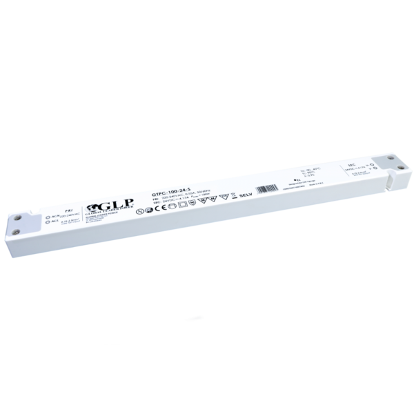 GLP LED voeding  SLIM LED voeding 100 watt 24 volt 4,17 Ampère – IP20 – compact – GLP - GTPC-100-24-S