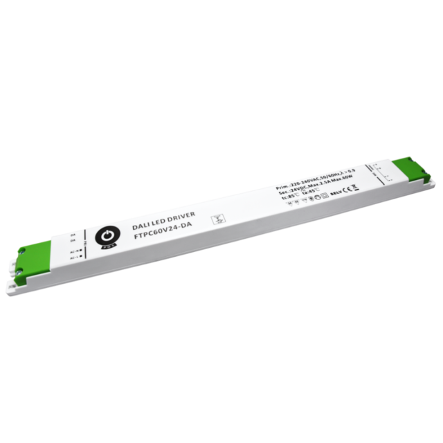 SLIM Dali dimbare LED voeding 60 watt 24 volt 2,5 Ampère – IP20 – compact - FTPC60V24-DA