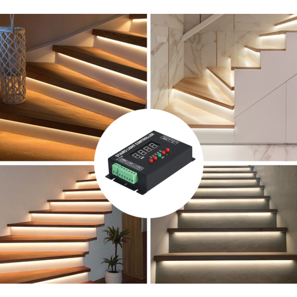 Traptrede LED verlichting LED traptrede controller 16 treden