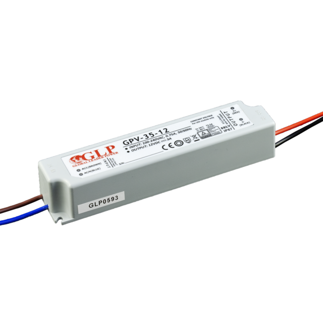 LED voeding 35W 5VDC 5a CV - Waterdicht IP67 - GLP GPV-35-5
