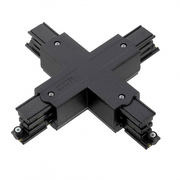 Luksus 3-fase LED X stuk connector voor zwarte 3-fase rail