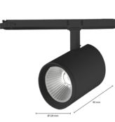 3- fase rail spot Zwart 30W 38° 3 FASE CRI97