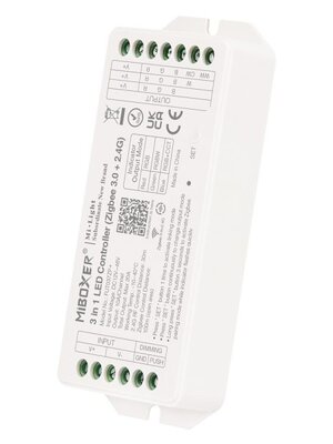 3 in 1 Zigbee + 2,4ghz LED controller 48 volt om RGB / RGBW(W) / RGBCCT LED strips te bedienen - FUT037ZP+