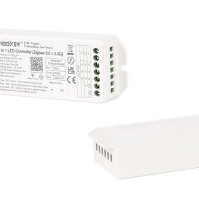 2 in 1 Zigbee + 2,4ghz LED controller 48 volt enkel kleurige / dual white LED strips te bedienen - FUT037ZP+