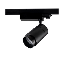3-FASE railarmatuur zwart voor GU10 LED spots met instelbare lens - Zoomable