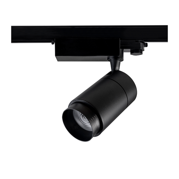 Luksus 3-fase LED 3-fase dimbare rail spot 3000k instelbare graden bundel zwart 30W 15-60°