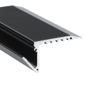 LED trapprofiel zwart inclusief opaal klikafdekking 58,9mm x 27,5mm – B12ZWART