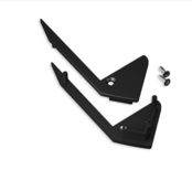 Eindkap set van 2 t.b.v. traptrede LED profiel B12ZWART