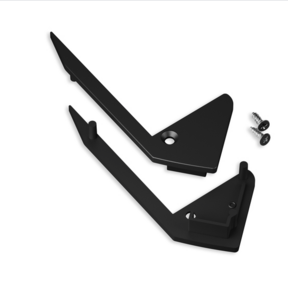 Eindkap set van 2 t.b.v. traptrede LED profiel B12ZWART