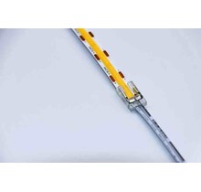 COB 8 mm LED strip klik connector 1 zijdig draad met female DC plug - soldeervrij
