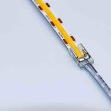 COB 8 mm LED strip klik connector 1 zijdig draad met female DC plug - soldeervrij