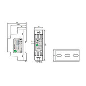 DIN Rail LED voeding 15 watt 12 volt 1,25 Ampère – IP20