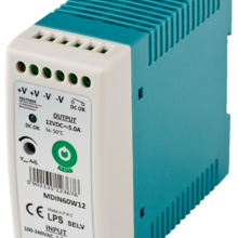 DIN Rail LED Voeding 60 watt 12 volt 5 Ampère - IP20 - MDIN60W12