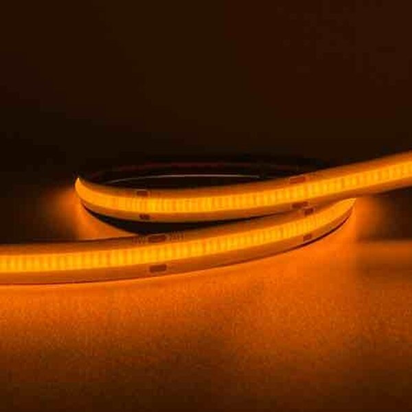 Luksus LED strips COB LED strip Oranje 8W 1050LM 480 LED’s p/m 24VDC IP20 - 5 meter