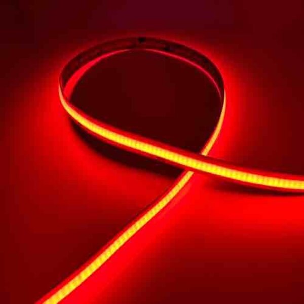 Luksus LED strips COB LED strip Rood 8W 1050LM 480 LED’s p/m 24VDC IP20 - 5 meter