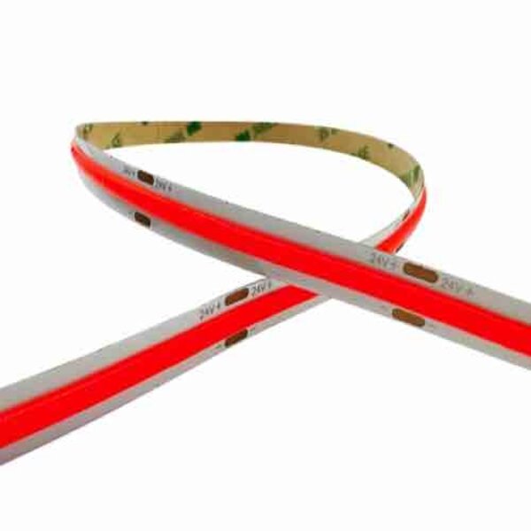 Luksus LED strips COB LED strip Rood 8W 1050LM 480 LED’s p/m 24VDC IP20 - 5 meter