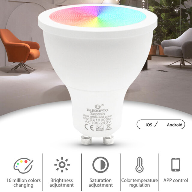 Zigbee GU10 LED Spot RGBCCT - Gledopto