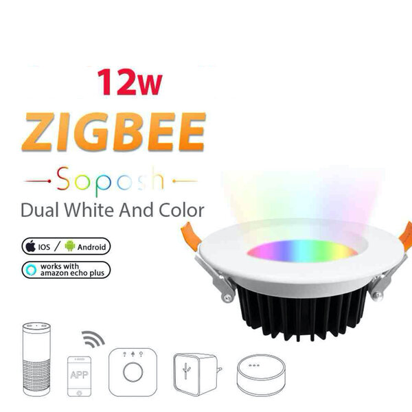 Gledopto Zigbee LED inbouwspot RGBCCT 12 watt (2000K-6500K) – Smarthome compatible - Gledopto