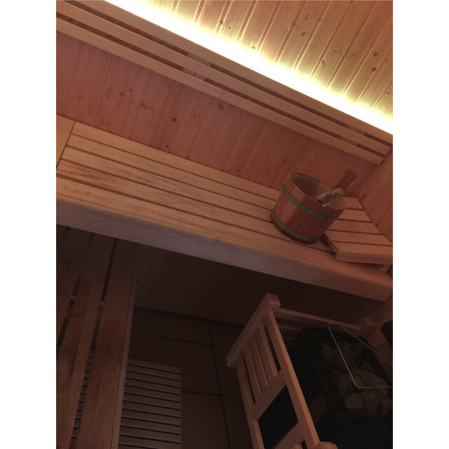 Sauna LED strip COB 9W 1020LM 480LED's p/m 12VDC IP68 warm wit 3000K 5m rol