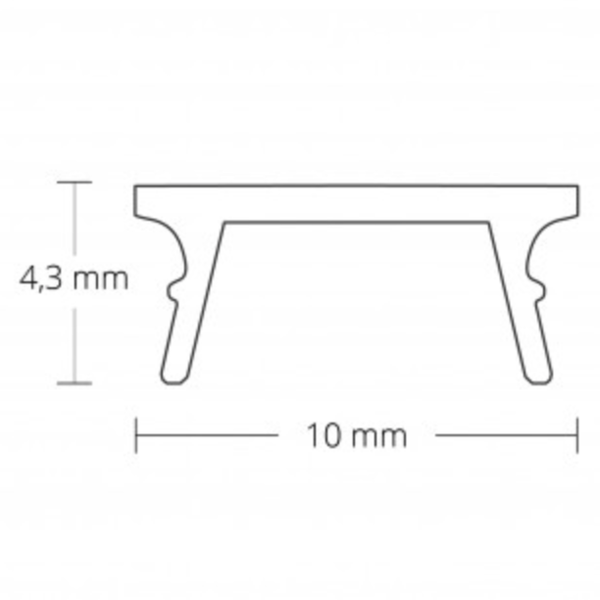 Luksus LED profielen LED stuc profiel inclusief afdekking 29,2 mm x 10 mm – SLIMSTUC03