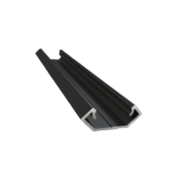 Zwart LED hoekprofiel met afdekking 14mm x 8,5mm - C28ZWART