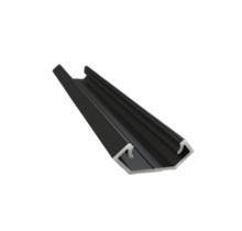 Zwart LED hoekprofiel met afdekking 14mm x 8,5mm - C28ZWART