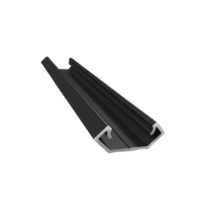 Zwart LED hoekprofiel met afdekking 14mm x 8,5mm - C28ZWART