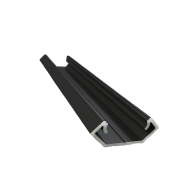 Zwart LED hoekprofiel met afdekking 14mm x 8,5mm - C28ZWART