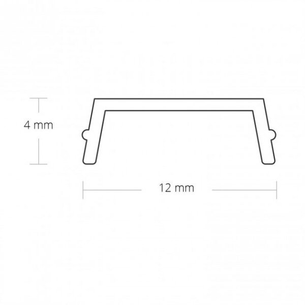 Luksus LED profielen LED inbouw wandprofiel inclusief opaal klikafdekking 93,10 mm x 12,50 mm GIPS12ALU