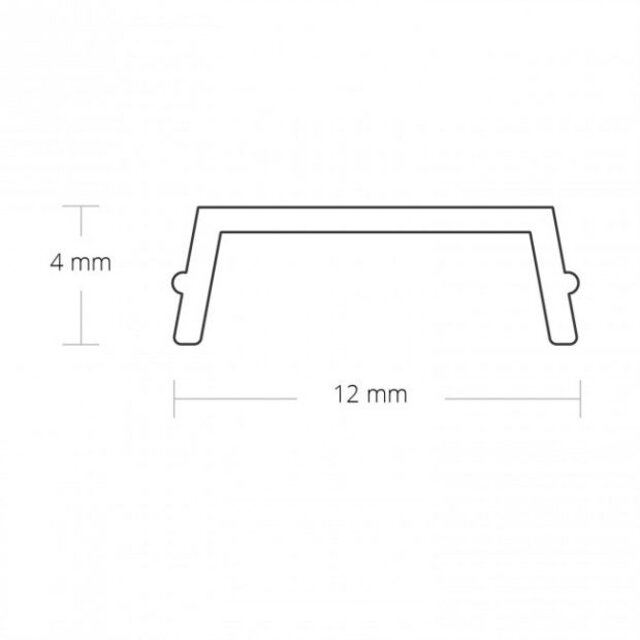 LED inbouw wandprofiel inclusief opaal klikafdekking 93,10 mm x 12,50 mm GIPS12ALU