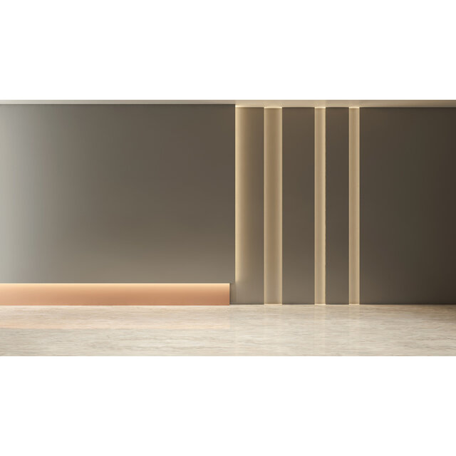 LED inbouw plintprofiel inclusief opaal klikafdekking 38.6 mm x 12,60 mm GIPS10ALU