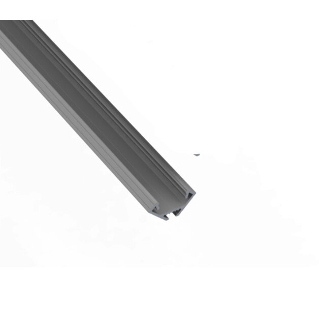 Zwart LED hoekprofiel 2 meter inclusief klikafdekking 16,2mm x 16,02mm - C07ZWART