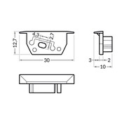 C22Wit eindkap set van 2