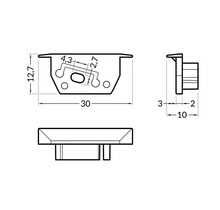 C22ALU eindkap set van 2