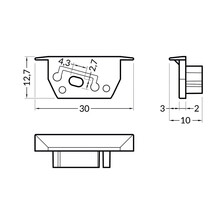 C22ALU eindkap set van 2