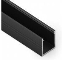 4 meter zwart LED profiel inclusief opaal klikafdekking 18,8mm x 18,6mm - 20ZWART
