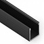 4 meter LED profielen van Luksus 4 meter zwart LED profiel inclusief opaal klikafdekking 18,8mm x 18,6mm - 20ZWART