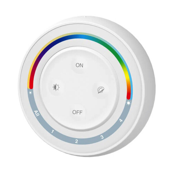 Miboxer LED draadloze wanddimmer 4 zone voor RGBW, RGBWW, RGBCCT - Miboxer S2W+