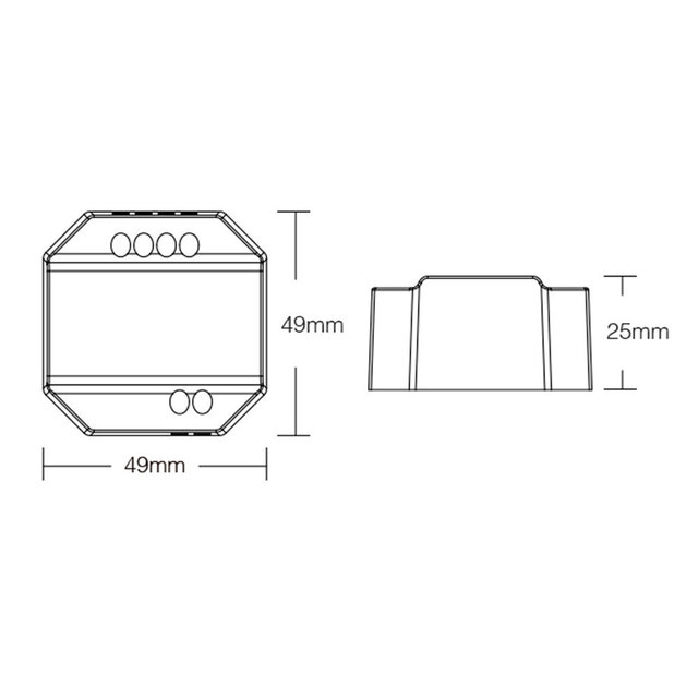 MiBoxer draadloze WIFI + 2,4ghz AC TRIAC LED dimmer – Draadloze Fase afsnijding Dimmer – Miboxer  Miboxer TRI-C1ZR
