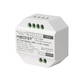 MiBoxer draadloze WIFI + 2,4ghz AC TRIAC LED dimmer – Draadloze Fase afsnijding Dimmer – Miboxer  Miboxer TRI-C1ZR